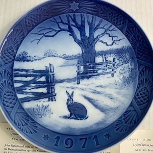 Vintage Royal Copenhagen IOB Demark ‘Hare in Winter’ Decorator Wall …